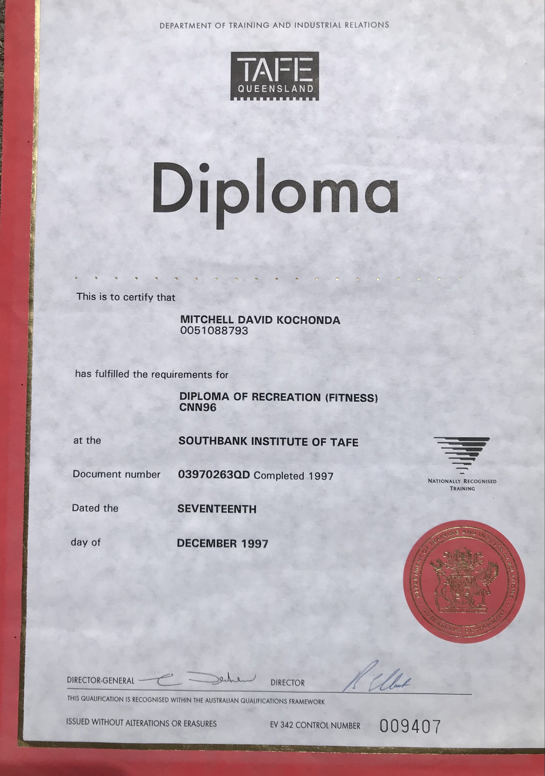 This was a great couple of years. Lots of solid education and practical experiences training/coaching. Plus it got me into uni, at a time when admission into university was a challenge. Unlike today... 